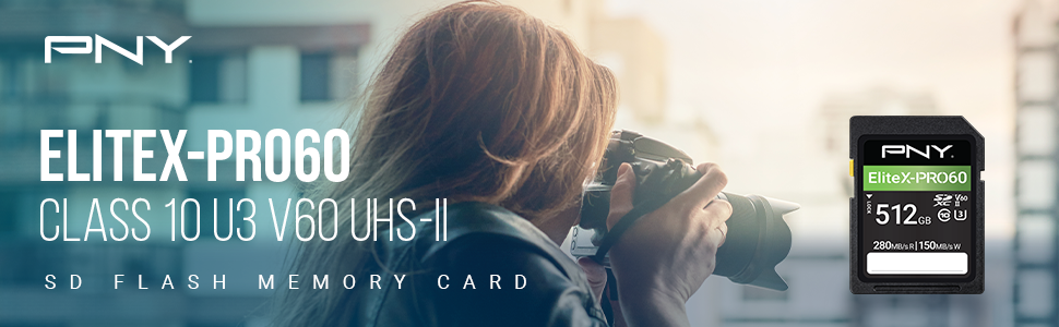 EliteX-PRO60 Class 10 U3 V60 UHS-II SD Flash Memory Card