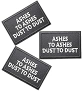U-Sky Sew or Iron on Patches Pack 3pcs Iron-on Letter Patches Ashes to Ashes Dust to Dust Embroid...
