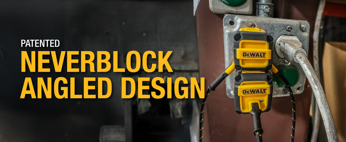 DeWalt Neverblock PD Wall Charger 20W, 2 C Ports