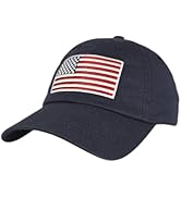 E BY ELIDAN American Flag Baseball Cap 100% Cotton Adjustable Metal Buckle Strap Unstructured Low...
