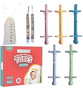 Bebecan Shielded Teething Tubes – Baby Teething Toys 0-36 Months, Anti-Choking Design, Clip-Attac...