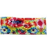 Motique Accessories Stretchy Tye Dye Knot Headband for Women and Girls (Multi)