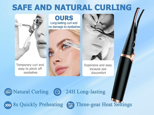 heated eyelash curlers
