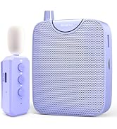 SHIDU 35W Power Voice Amplifier with Bluetooth Wireless Lavalier Microphone, Portable Teacher Mic...