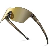 KastKing Tarkio Polarized Fishing Sunglasses, Large Single PC Lenses, Rimless Wrap Design, UV400 ...