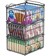 MSERCUOR Freezer Organizer Bins, 3 Pack Big Stackable Deep Chest Freezer Organizer Bins, Foldable...