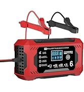 Corebox Battery Charger 6-Amp 12V Automatic Smart Battery Trickle Charger | Battery Maintainer, 1...