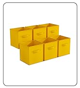 Sorbus Foldable Storage Cubes - 6 Fabric Baskets for Organizing Pantry, Shelf, Toy Box, Cubby, Cl...