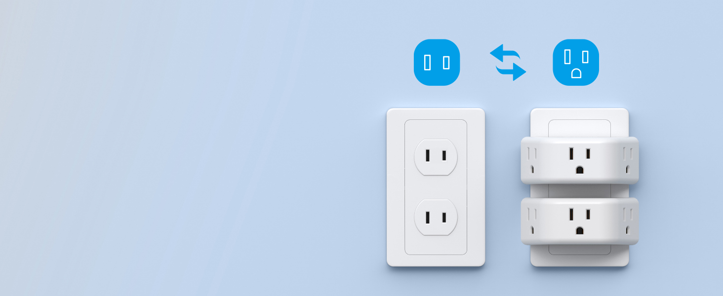 2 prong outlet extender