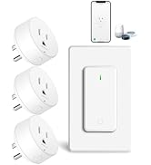 WiFi Smart Outlet Plug with Remote,GreenCycle 3 Electric Smart Plug with Remote,Compatible with A...