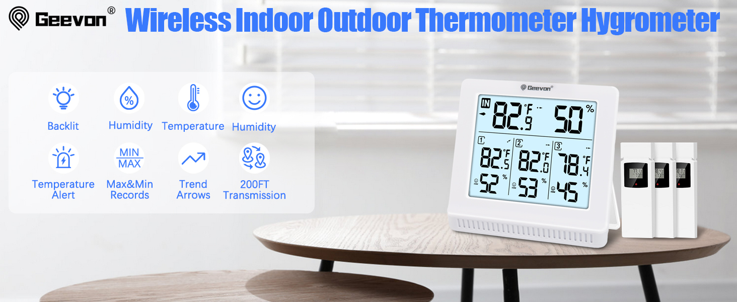 Wireless indoor thermometer
