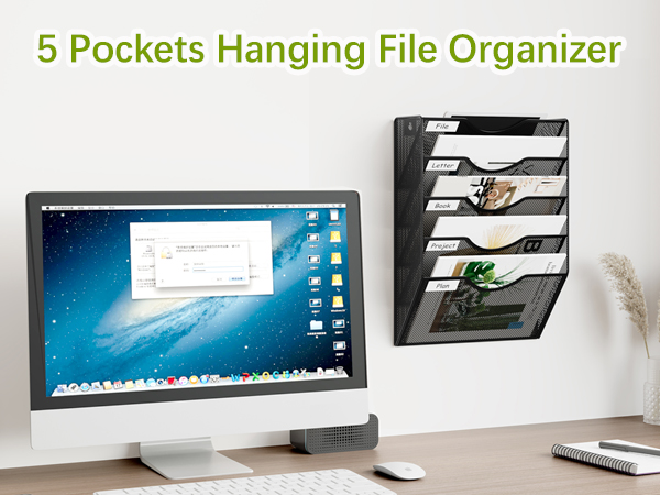 5 pocket wall file holder