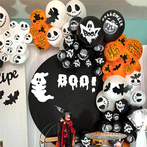 halloween balloons halloween decoration balloons scary halloween balloons orange, black balloons
