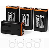 Lesaps 4-Pack 5000mAh Moultrie Power Mag Replacement Battery - Compatible with Moultrie Cellular ...