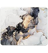 Auhoahsil Mouse Pad, Square Marble Style Anti-Slip Rubber Mousepad with Durable Stitched Edges fo...
