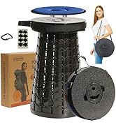 ALEVMOOM 2025 Upgraded XXL 19.7" Collapsible Stool with Cushion, 1000lbs Max Weight Heavy Duty Po...