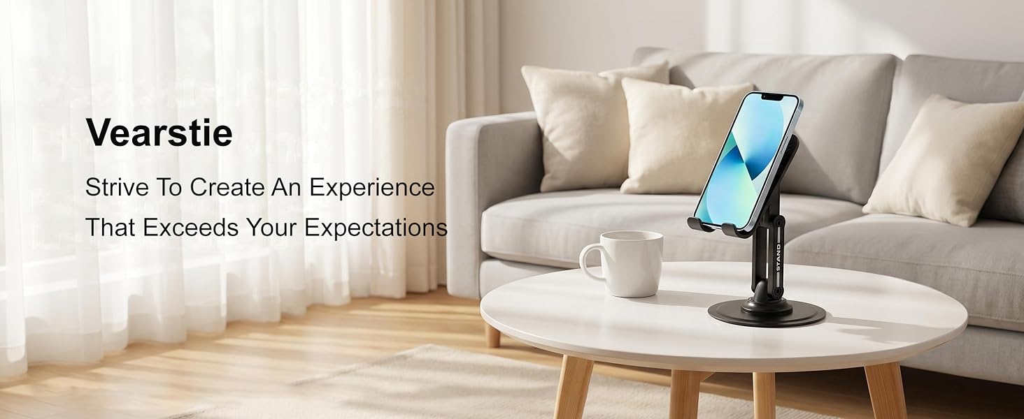 360 degree rotatable phone stand, adjustable phone holder