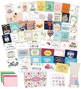 60 Unique Birthday Cards - Assorted Happy Birthday Cards, 5 x 7 inches, With Messages, Envelopes ...