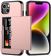 Nvollnoe for iPhone 14 Plus Case with Card Holder Heavy Duty Protective Dual Layer Shockproof Hid...
