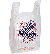 Thank You Bags (Americana Plastic T-Shirt Bags) - Case of 500-11 ½ x 6 x 21 inch