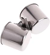 Silver Parrot Feeding Cups Hanging Pet Animal Stainless Steel cage Bowls Bowls for Cage Parakeet ...