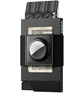 VULKIT Minimalist Wallet With AirTag Holder, Slim Metal Pop Up Card Holder with Money Band and RF...