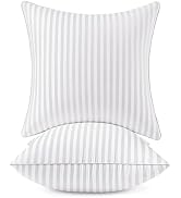 MIULEE 18x18 Throw Pillow Inserts Set of 2, 100% Virgin Microfiber Filling | Firm and Fluffy Deco...
