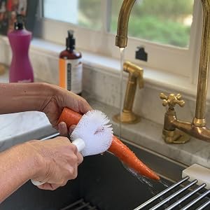 vegetable cleaning brush produce scrubber natural dish brush natural bottle brush plate scrubbing
