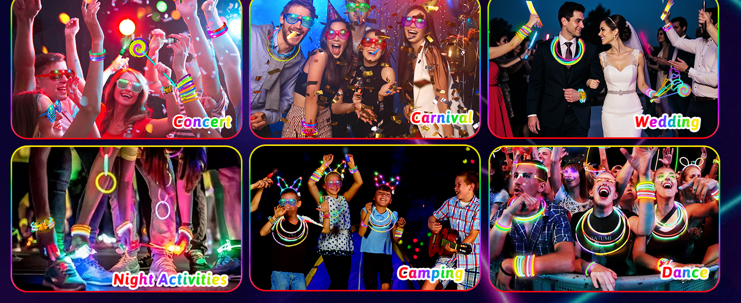Glow in dark party supplie