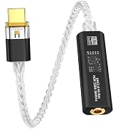 USB C to 3.5mm DAC Headphone Adapter with Dual Chip CX31993 & MAX97220, Portable Decoding Amp Hi-...