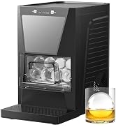 DOQAUS Clear Ice Cube Maker, 2.2-Inch Ice Ball Maker Machine with Water Recycling & Self-Cleaning...