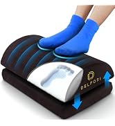 Premium Under Desk Footrest - Ergonomic Foot Rest for Work, Home & Office Use - Adjustable Height...