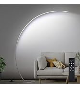 Dimmable LED Floor Lamp with 3 Color Temperatures, Ultra Bright 2000LM Brushed Nickel Arc Floor L...