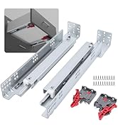 LONTAN Undermount Soft Close Drawer Slides 21 Inch Hidden Bottom Mount Full Extension Cabinet Rai...