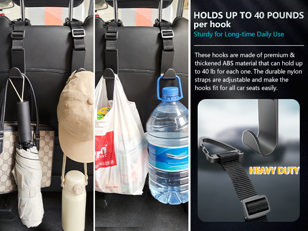 Car Seat Storage Hooks