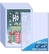 Vmiapxo 50 Pack 4" x 6" Hard Plastic Card Sleeves, Clear Rigid Protectors | Waterproof, Thick Car...