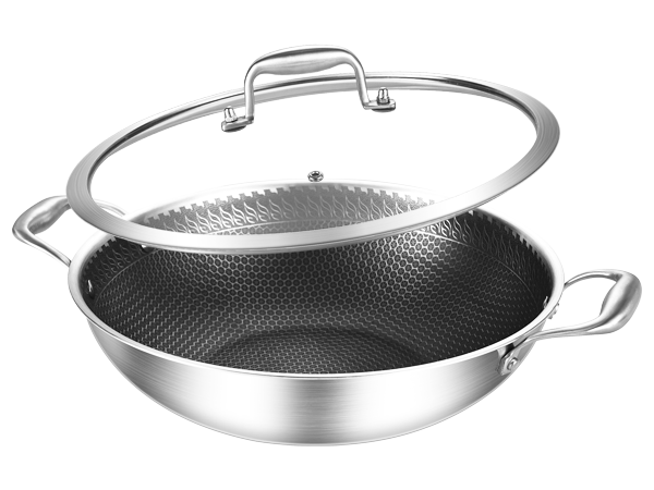 Stainless Steel induction Cooking wok pan