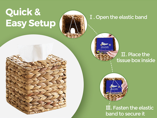 wicker tissue napkin holder