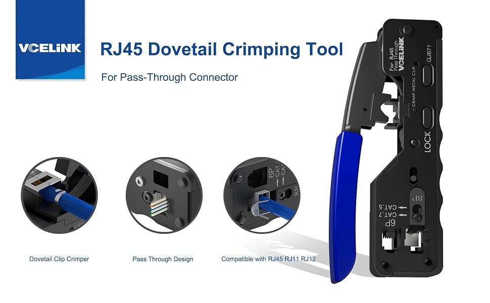 RJ45 PASS THROUGH CRIMPER
