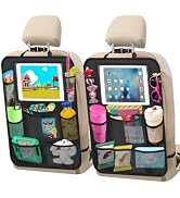 Zecirl Car Backseat Organizer ,2 Pack Car Organizer Back Seat with 11" Tablet Holder, 10 Storage ...