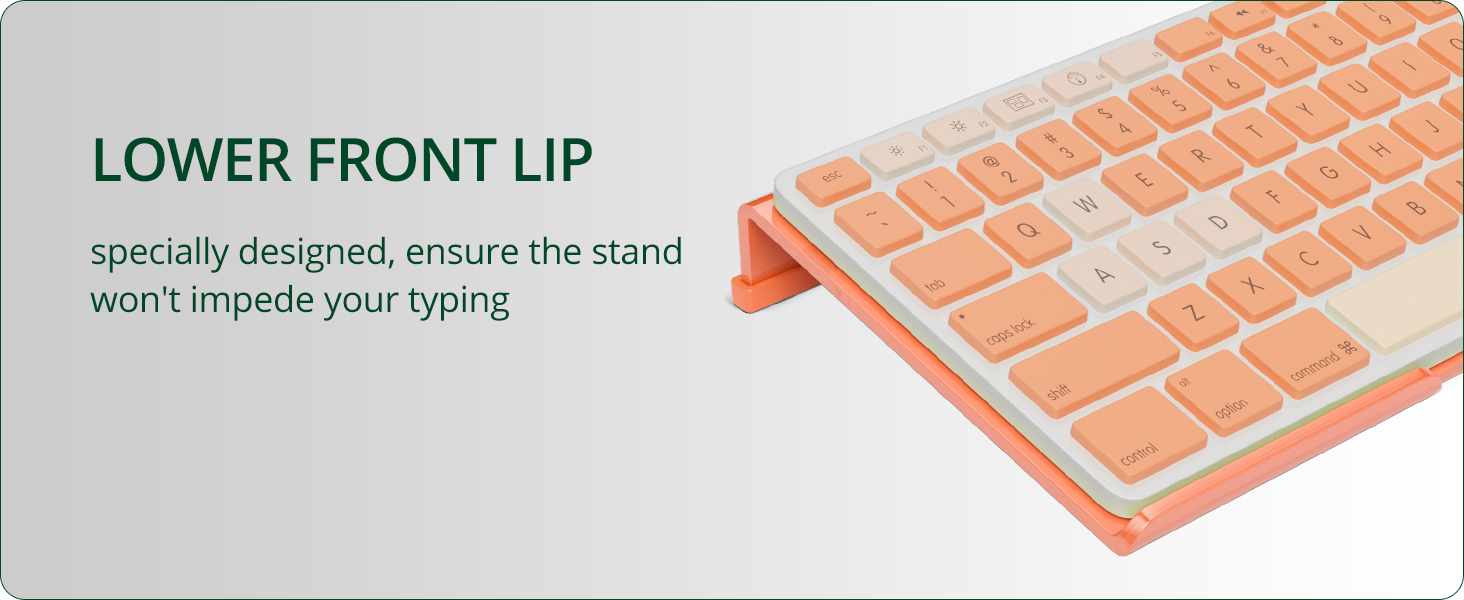 orange keyboard riser for desk