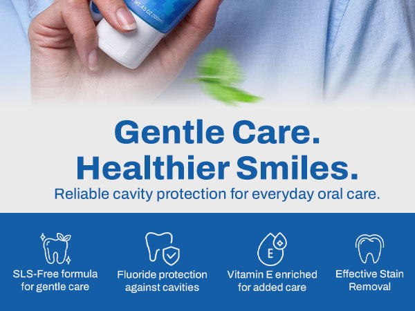 whitening toothpaste with fluoride sls free toothpaste gentle mint for adults sensitive teeth care