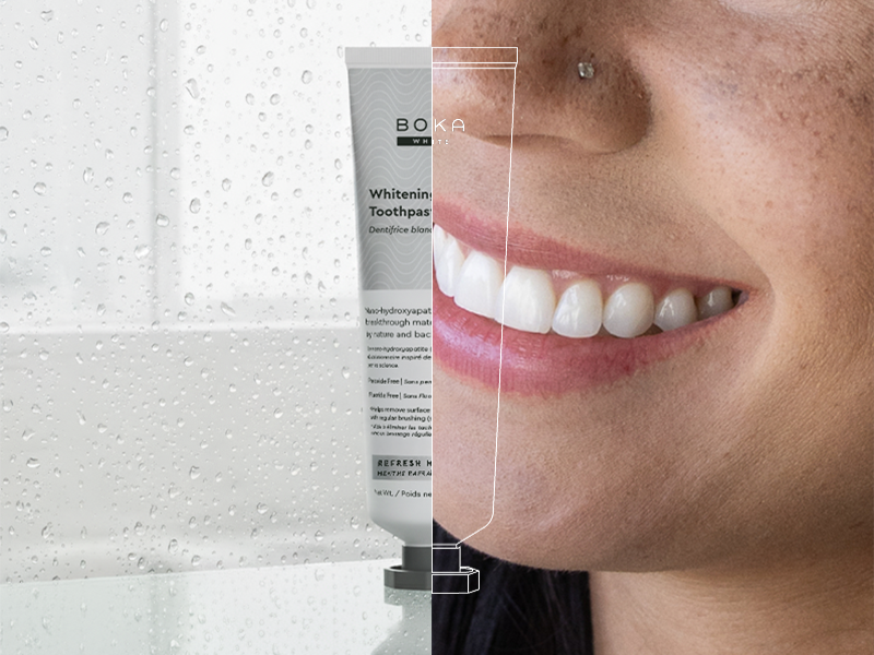 whitening toothpaste and a bright smile
