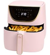 Paris Hilton Air Fryer, Large 6-Quart Capacity, Touchscreen Display, 8-in-1 (Air Fry, Roast, Broi...