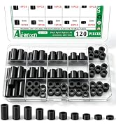 Aienxn 120PCS Black Nylon Spacers Kit, ID 6.2mm, OD 11mm- 3mm, 4mm, 5mm, 6mm, 8mm, 10mm, 15mm, 18...