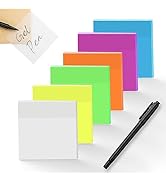Transparent Sticky Notes 3X3 Inch Post Clear Sticky It Notes See Through Translucent Sticky Notes...