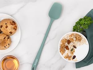 long handle silcone spoon, long handle spatula, silicone spoonula
