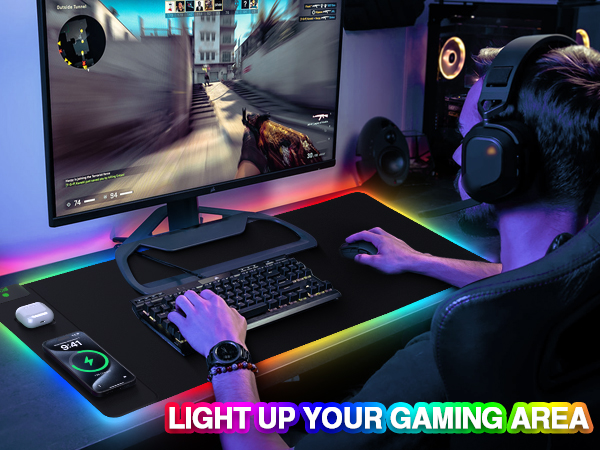 rgb magnetic charging mouse pad