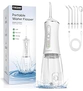 FRESKO Water Flosser, 300ML Portable Cordless Water Dental Flossers for Teeth Deep Cleaning, Rech...