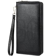 Chelmon Womens Wallet Leather RFID Blocking Purse Credit Card Clutch